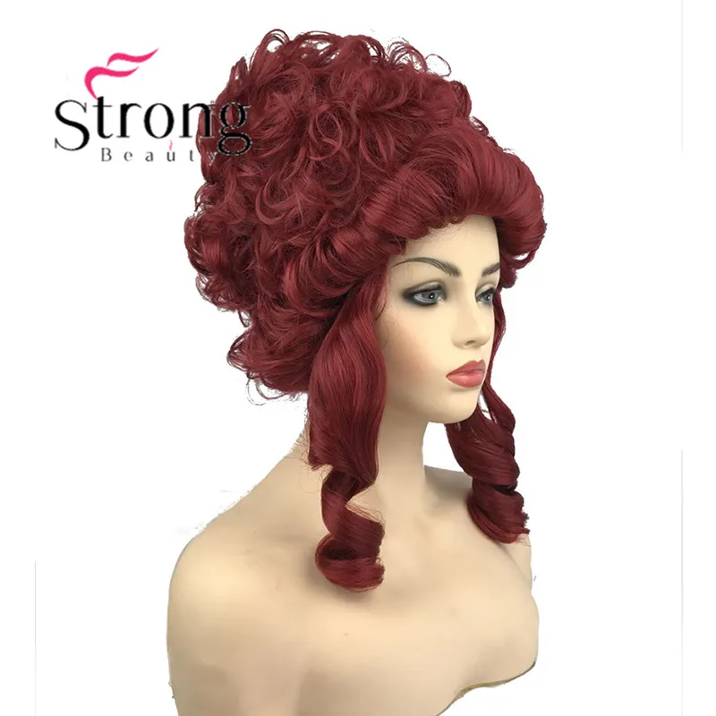 StrongBeauty парик Марии Антуанетты для женщин, синтетические парики для косплея - Цвет: 39SP3100 RED