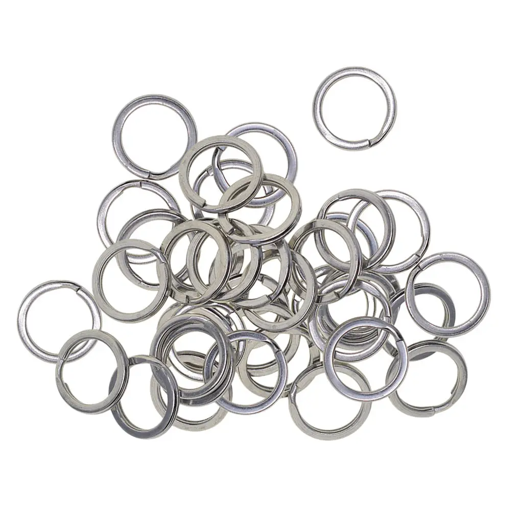 

20/50 Steel Round Split Key Rings Bulk 15mm Double Loop Finishing Rings