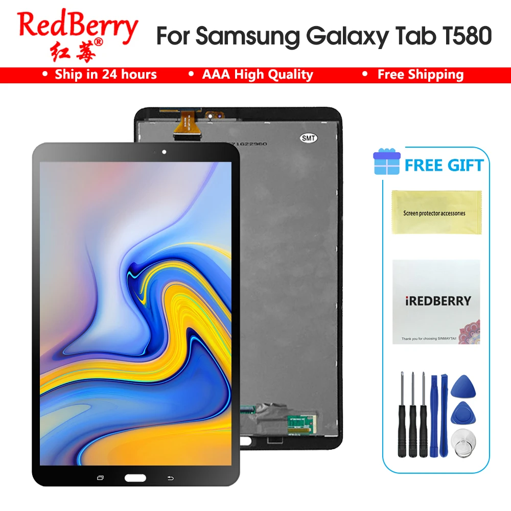 Новый ЖК дисплей 10 1 дюйма T580 для Samsung Galaxy Tab A SM матричный сенсорный T585 дигитайзер в