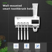 uv toothbrush holder toothpaste dispenser solar energy bathroom toothbrush storage box household bathroom accessories set