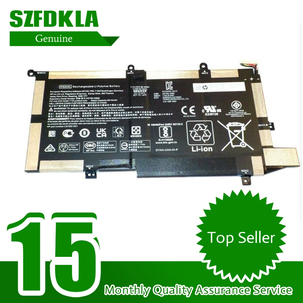 

SZFDKLA 7,7 V 8210 мА/ч, новые оригинальные HSTNN-DB9Z L97352-2D1 L97357-005 WS04XL Батарея для струйного принтера Hp спектр x360 14t-ea000