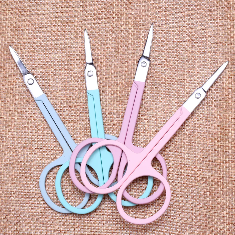 

2022new 3PCS Professional Scissor Manicure for Nails Eyebrow Nose Eyelash Cuticle Scissors Curved Pedicure Makeup Tool Eyebrow