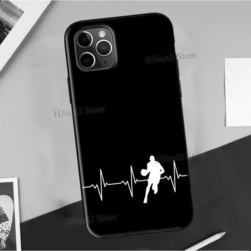 Баскетбольный чехол с сердцебиением для iPhone 12 Pro Max 13 mini 11 XS XR X 7 8 Plus SE 2020 - купить по