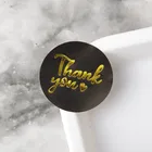 100 шт черные Роскошные Горячие штамповки Спасибо наклейки для этикетки для печати подарочная упаковка палочки 1 