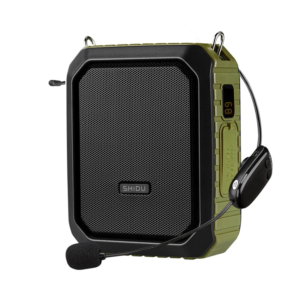 18W Portable Bluetooth Voice Amplifier Wired/UHF Wireless Microphone IPX5 Waterproof Big Power Music USB Teachers Tour Speaker |