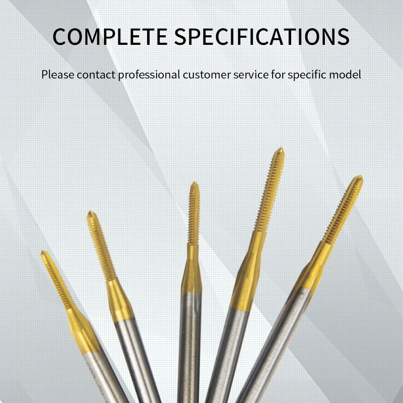 Маленький Метчик с титановым покрытием и кобальтосодержащим 1/5/10 шт. m0 8/m0