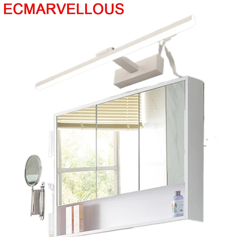 Шкаф для ванной комнаты антикварная стена макияжа туалетное зеркало светильник