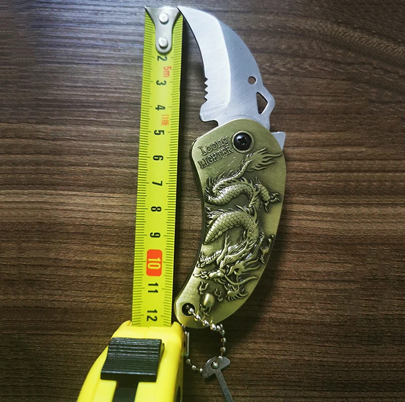 Креативная металлическая зажигалка с черепом газовая ветрозащитная ножом