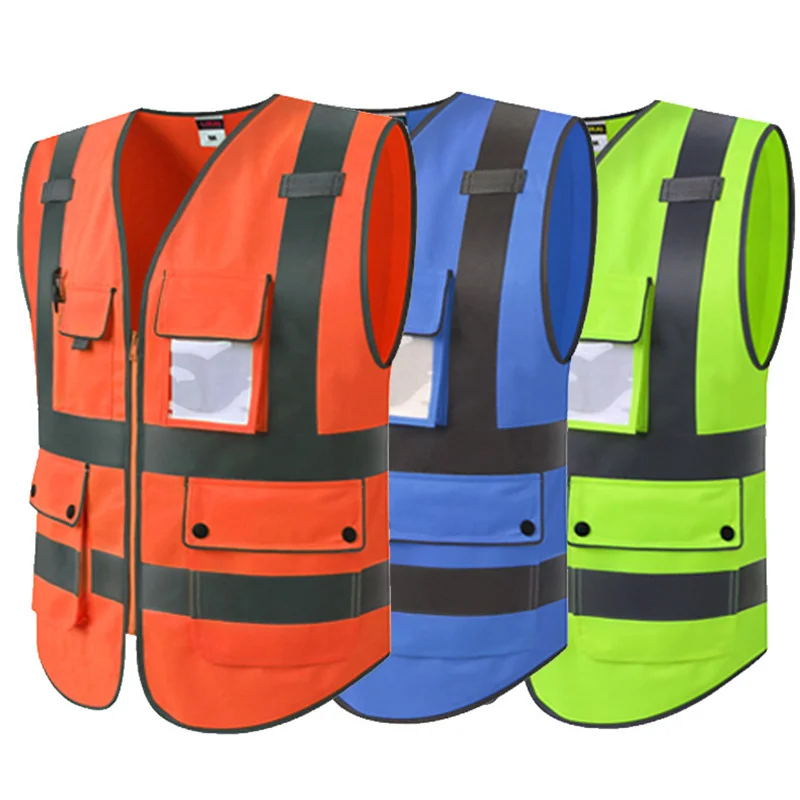 

High Visibility Workwear Safety Vest Printing Workwear Safety Gilet Security Waistcoats With Reflector Stripes New arrival
