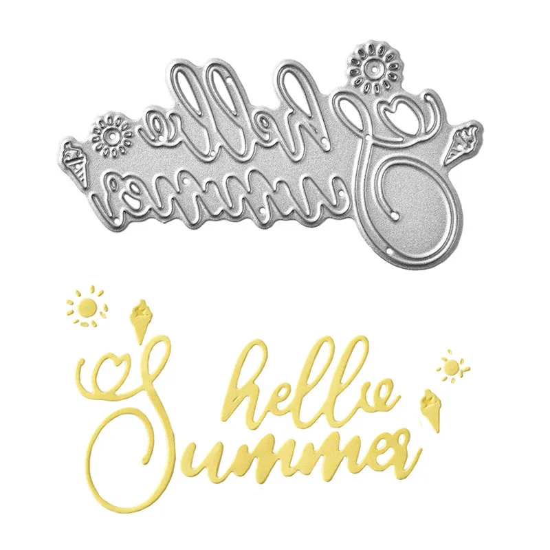 DiyArts Привет буквы штампы металлические Вырубные для скрапбукинга открытки