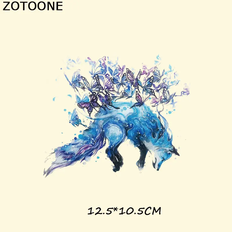 ZOTOONE пирография 18*17 см теплая мультяшная лиса термопереводная глажка наклейки утюжок на Пластыри для одежды моющиеся аппликации E - Цвет: 287