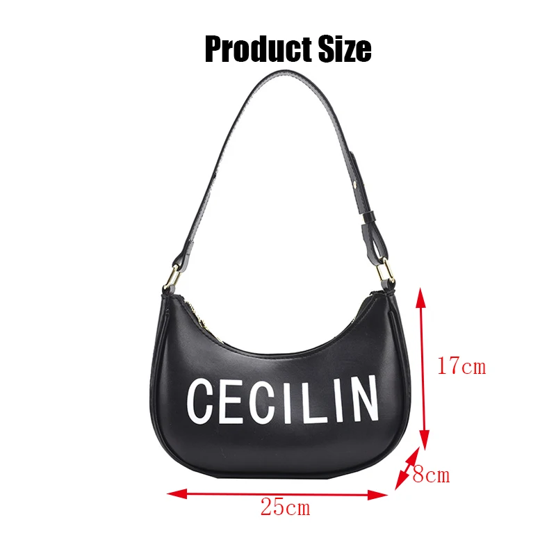 

Underarm Bag New Fashion PU Leather Shoulder Bag for Women 2021 Lady Handbags and Purses Female Branded Small Totes