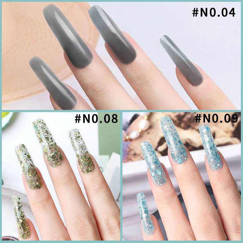 

Poly Nail Gel Set Crystal Acrylic Gel For Nail Extention Fake Tips LED UV Gel Nail Art Polish Manicure Set For Poly UV Gel Kit