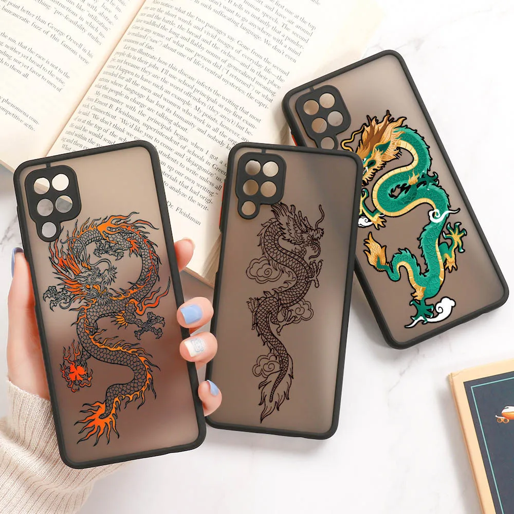 Чехол Dragon для Samsung Galaxy A32, жесткий прозрачный чехол для Samsung A32, A52, A12, A72, A21S, S20, FE S21 Ultra, A 32, 52, 12, 72, чехол