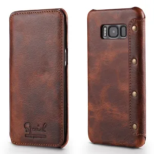real leather for samsung galaxy s10 plus case s9plus note9 coque samsung s10plus case flip cover for samsung s9 case s10e funda free global shipping