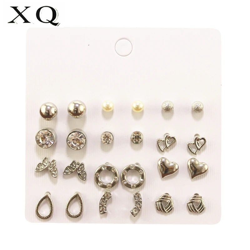 XQ12 пара/карта бабочка любовь цвет серьги гвоздики мужчины женщины пара