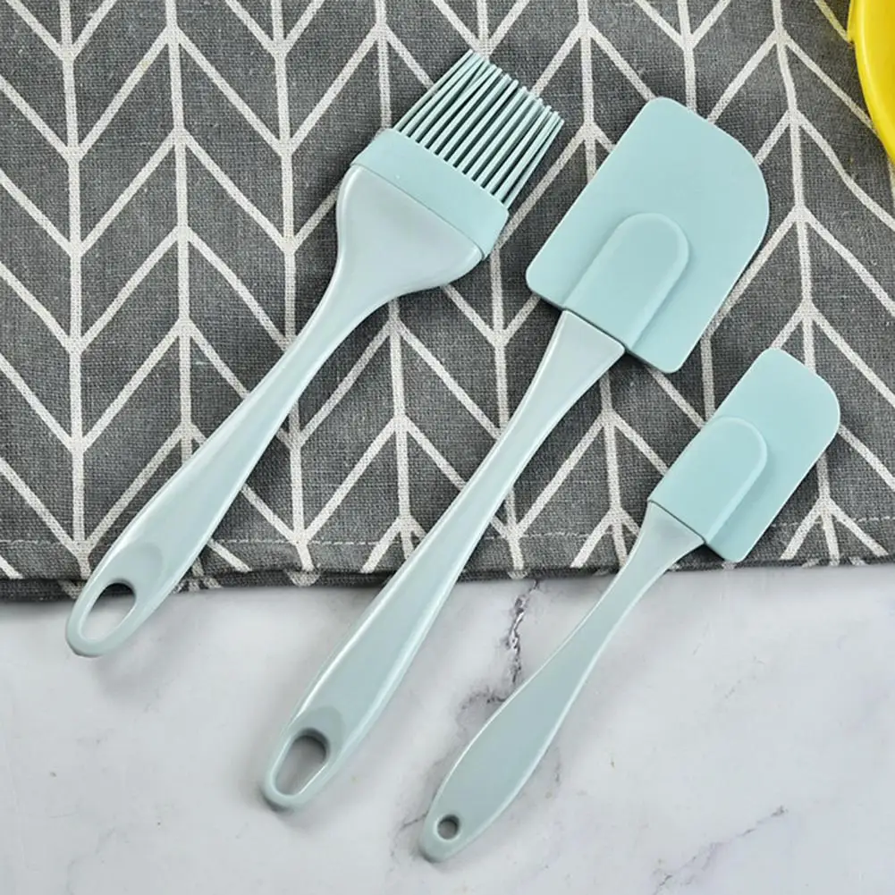 

3Pcs/Set Cake Spatula Kit Portable Non-stick Silicone DIY Cream Scraper Spatula Kit for Kitchen