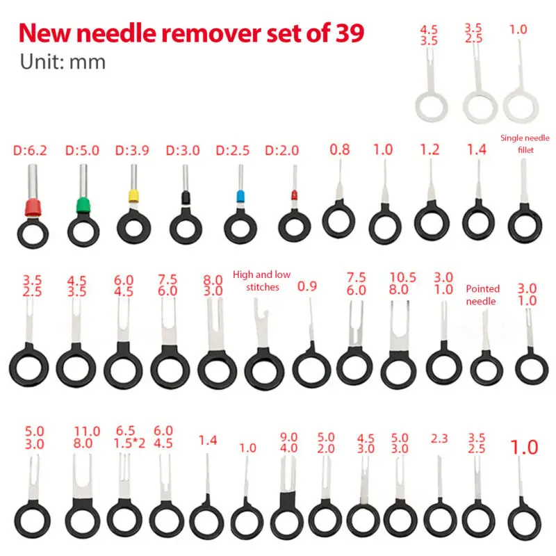 

117pcs/kit Terminals Removal Tools Puller Release Pin Replacement Steel Spring Plate Wire Connector