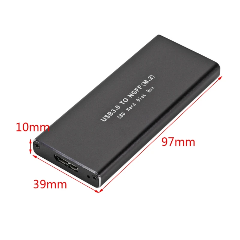 

Aluminum SSD Enclosure USB3.0 to M.2NGFF Solid State Drive Hard Disk Adapter R2JF