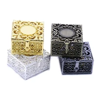 rosary bead box necklace metal christian catholic religious jewelry case storage