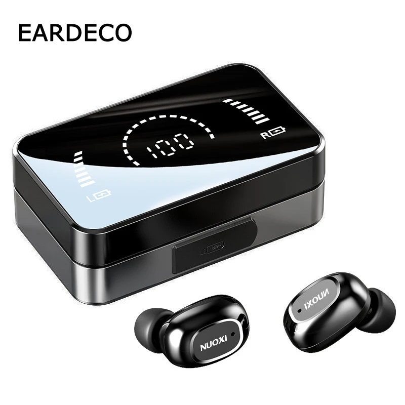 

EARDECO Mirror Screen Wireless Headphones Bass Bluetooth Earphone 3500mAh Sport Wireless Earphones Earbuds In Ear Headset Mic