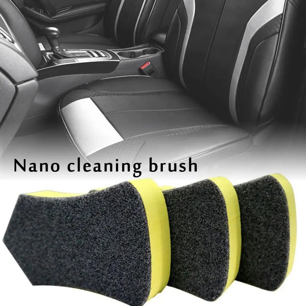 

Car Nano Felt Cleaning Tool Brush Washer Vehicle Leather Care Wiper Cleaner Accessories Cleaning Seat Household Car P3X3
