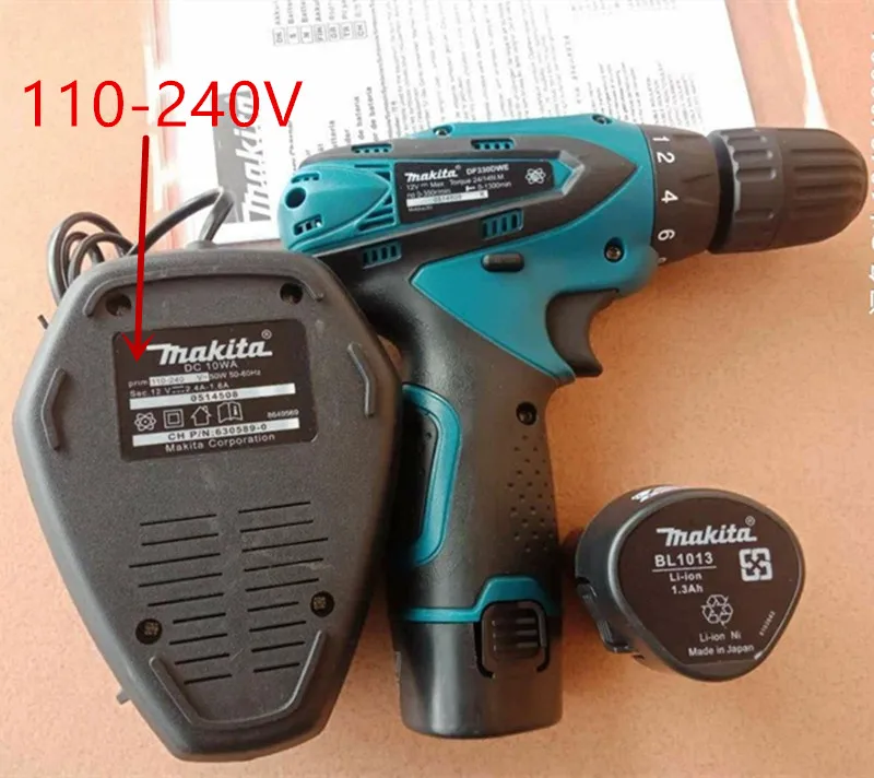 110 260 в MAKITA DF330DWE 12 беспроводной ударный драйвер|Электрические дрели| |