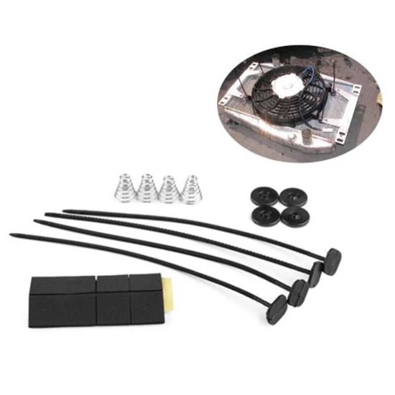 1 Set Universal Fan Mount Kit For Car Vehicle Electric Radiator Mounting Tie Rod Bracket Parts Plastic Ties Straps | Автомобили и