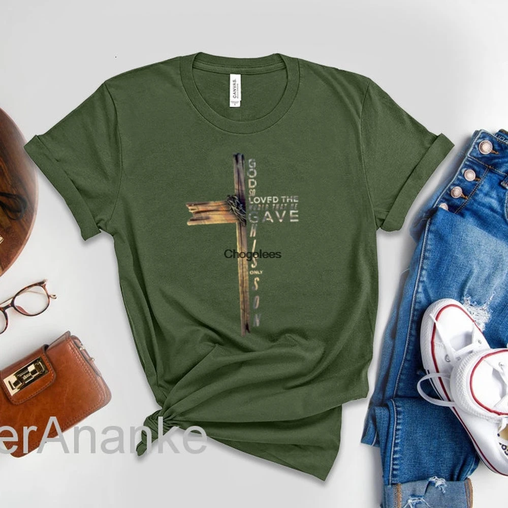 Футболка с изображением Иона 316 христианского креста и Библии |