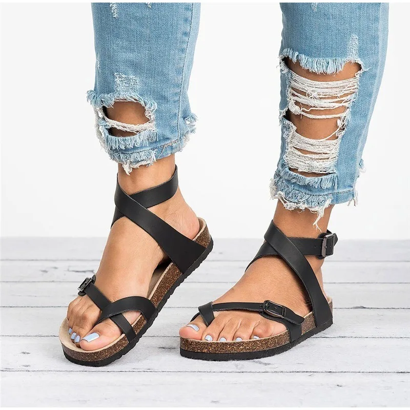 

Large Size Shoes Women's Sandals Summer New Style Sandals Leather Flat Sandals Flip Flops Casual Beach Shoes Ladies Sandals 2022