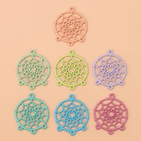 30pcslot mixed color metal dream catcher connector charms pendants for boho jewelry making accessories