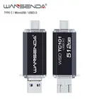 WANSENDA OTG USB флеш-накопитель 3 в 1 USB3.0  Тип Закрытая акционерная Компания C  микро USB флэш-накопитель 512 ГБ 256 ГБ 128 Гб 64 Гб оперативной памяти, 32 Гб встроенной памяти, высокая Скорость Pendrive