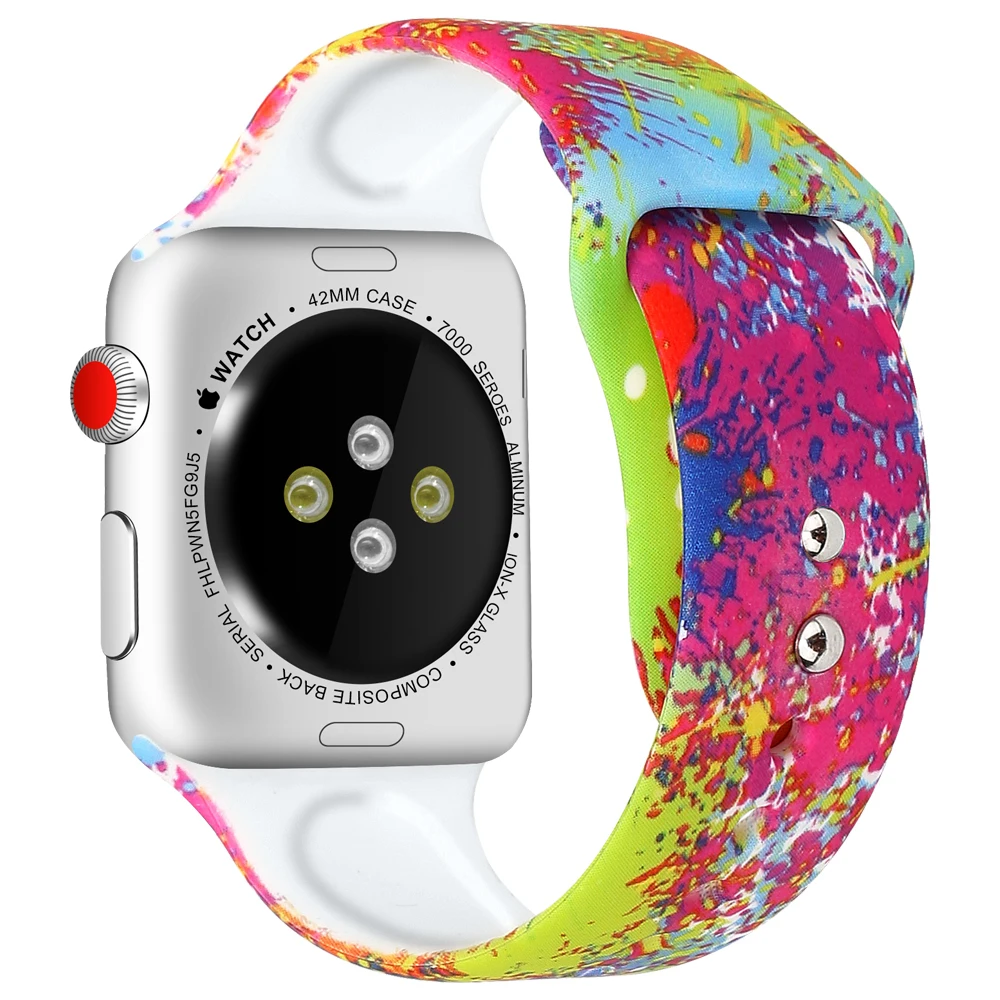 Ремешок apple watch band correa apple watch 4 3 38 мм 42 мм iwatch band 44 мм 40 мм спортивный силиконовый браслет ремень reloj аксессуары ремешок для apple watch 4 3