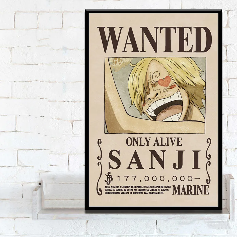 Холщовые картины для домашнего декора Постер Luffy в желаемом виде классический