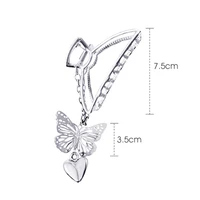 2020 New Butterfly Pendant Clamp Hollow Out Heart Tassel Hair Clip Korea Vintage Goth Hairpin Women Jewelry Accessories