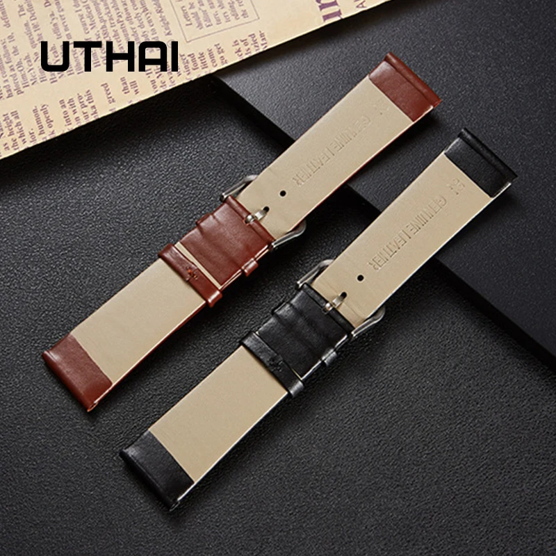 UTHAI P39 20 мм кожаный ремешок для часов 22 Samsung Galaxy watch 46 мм/Gear S3 | Наручные часы