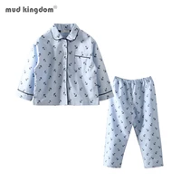 mudkingdom boys pajamas set anchor print turn down collar toddler pajama cute kids sleepwear clothes boys nautical jammies
