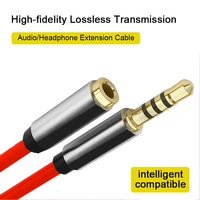 mobile phone headset extension cable aluminum alloy audio cable 3 5mm speaker male to female connection extension cable