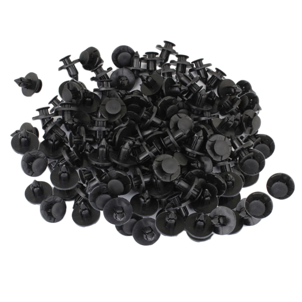 50 пар 7 мм Автомобильный нейлоновый нажимной штифт с заклепками Обрезной зажим