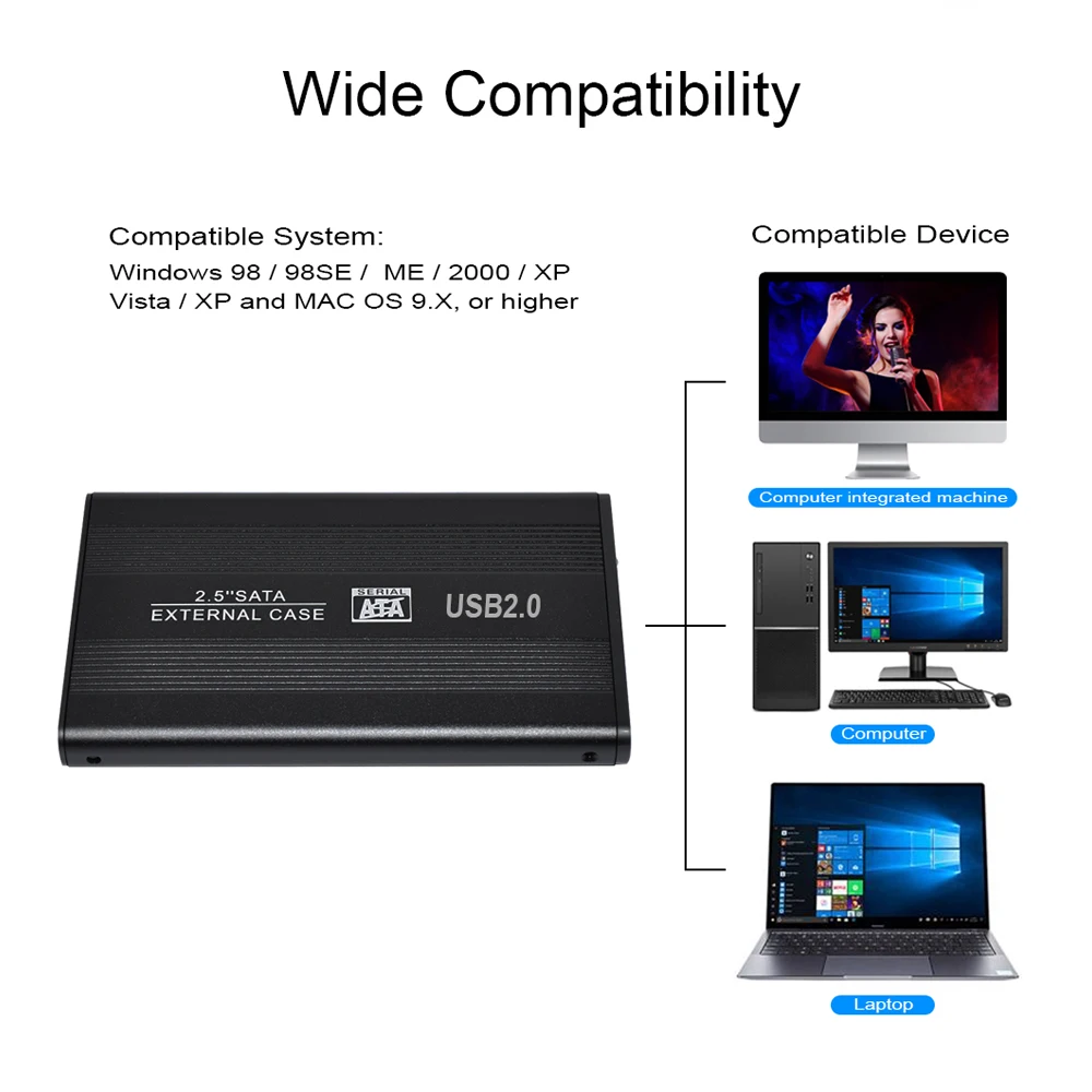 Корпус для жесткого диска DeepFox 2 5 дюйма SATA SSD чехол ноутбука Windows/Mac | Компьютеры и