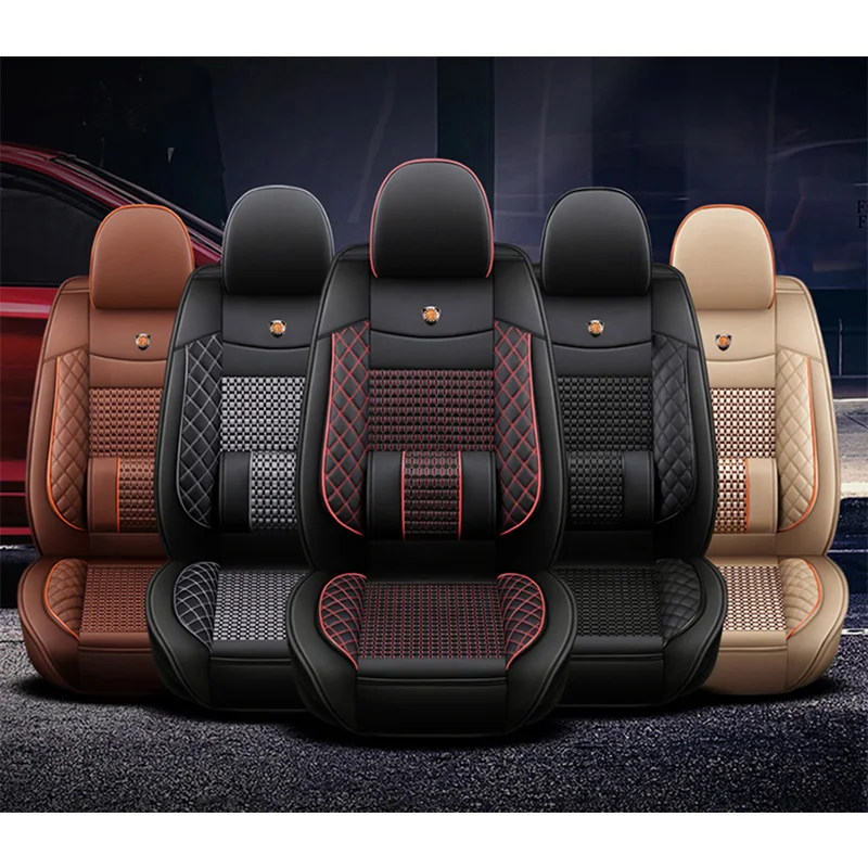 

New Leather&ice silk car seat covers For opel astra k h g j grandland x zafira a b meriva b zafira tourer Automobiles Seat Cover