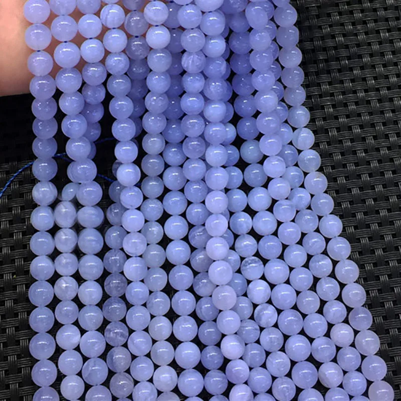 

6-10mm Natural smooth Purple Agate round Stone Beads For DIY necklace bracelet jewelry making 15 "free delivery