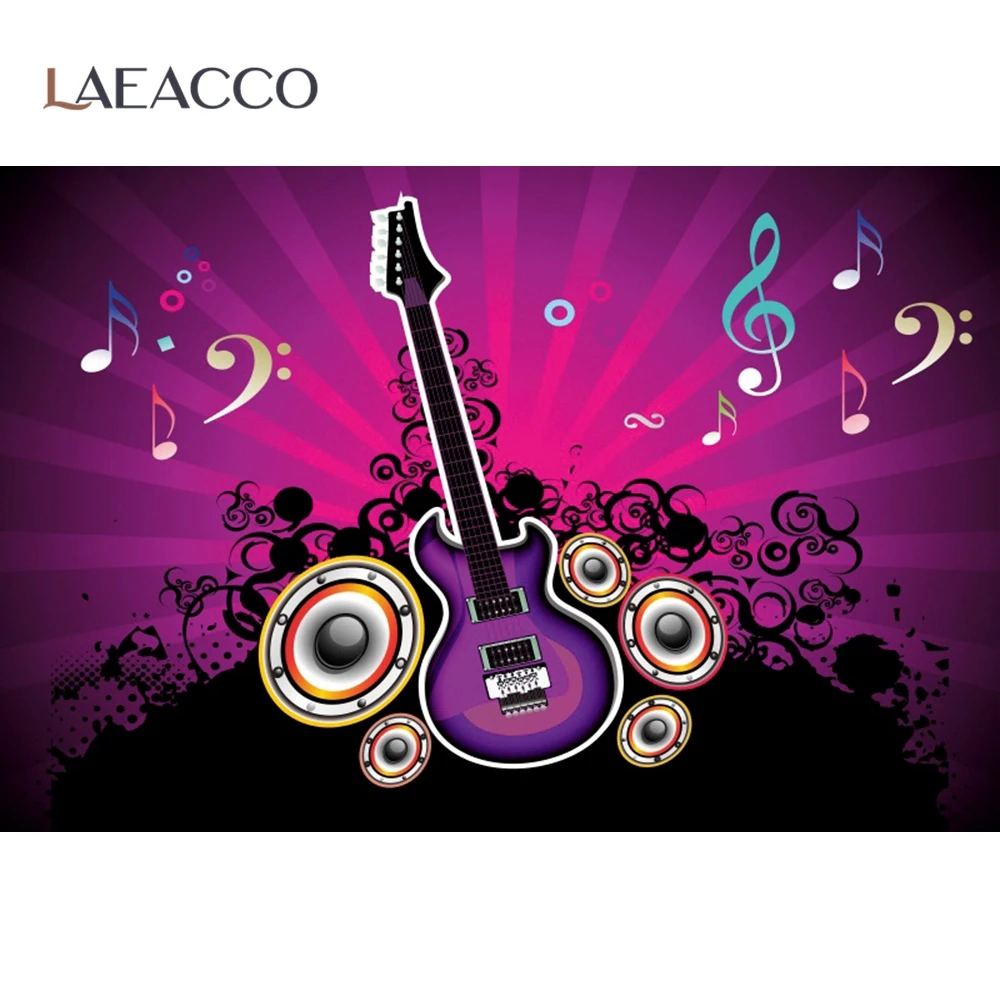 

Laeacco Music Disco Party Photography Background Personalized Show Time Stage Night Club Party Decor Photo Backdrop Photo Studio