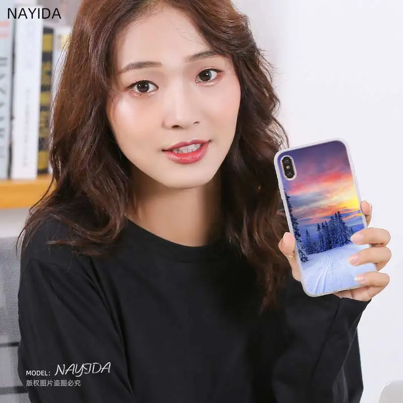 Baseus Clear case for Samsung J4 J6 Plus J7 J8 J3 J5 2015 2016 2017 EU 2018 Prime Soft Cases Landscape Winter Light Snow | Мобильные