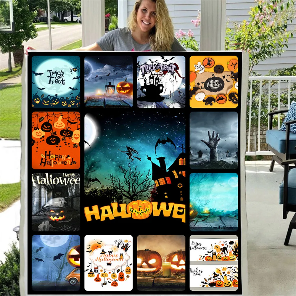 

Постельное одеяло на заказ с принтом «сделай сам» на Хэллоуин, s, акварельное одеяло из шерпы, красочное постельное белье, классическое розо...