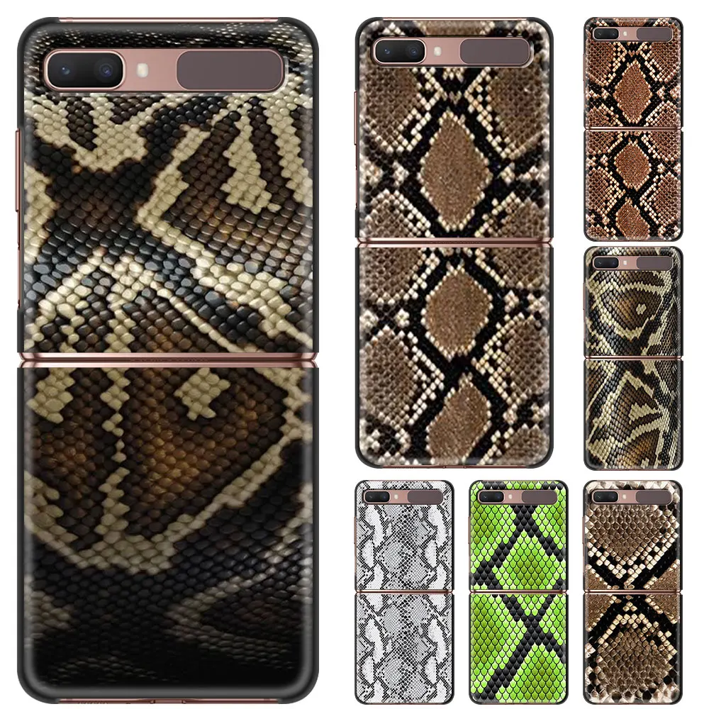 

Phone Case For Samsung Galaxy Z Flip3 5G z flip Snake skin art Smartphone Cover For SAMSUNG Z Flip Cell Shell Coque