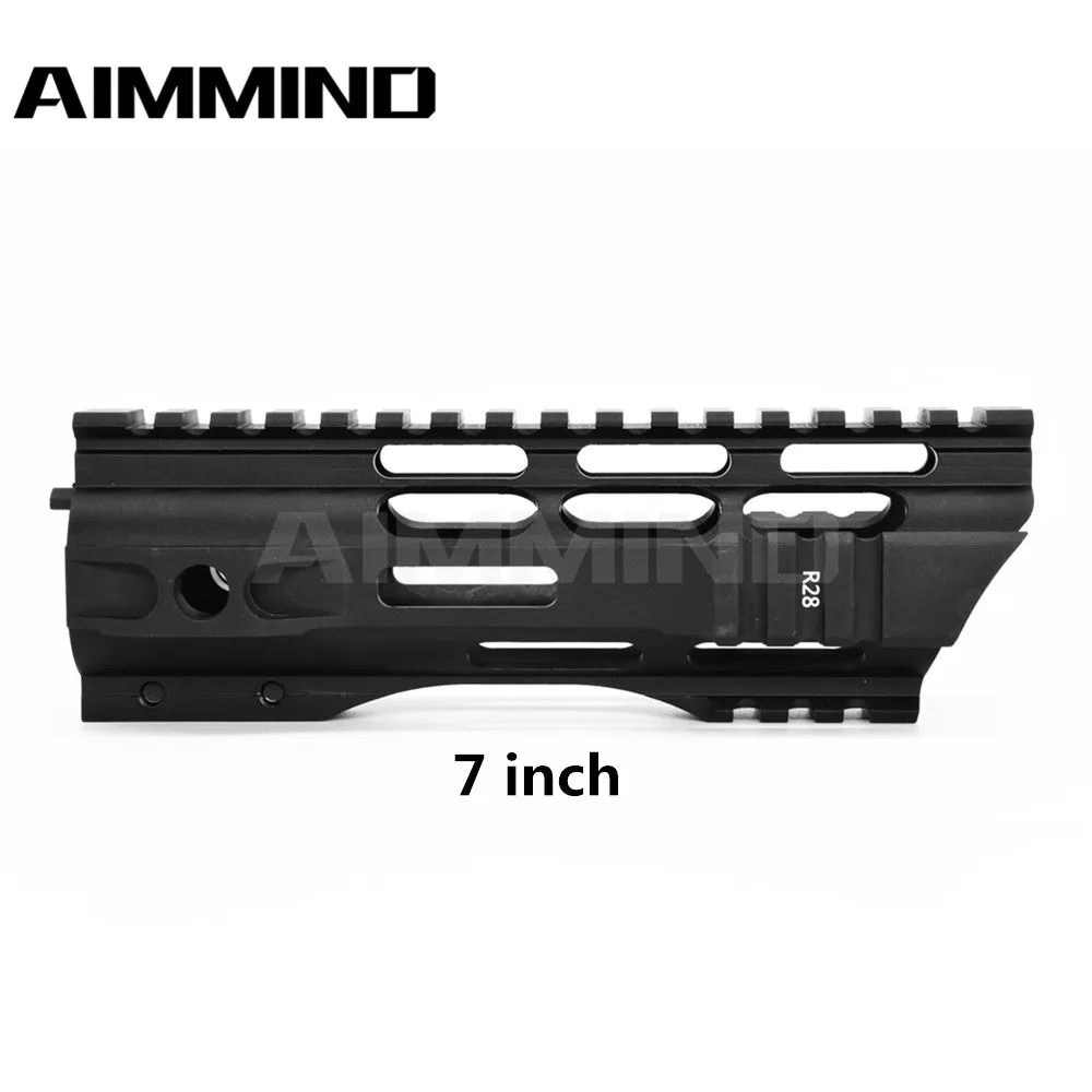 7 inch 7, 10, 12, 15 дюймов AEG M4 M16 AR15 свободном M-Lock четырехъядерный поручень Dovetail с ствола Гайка для охоты - Цвет: 7 inch