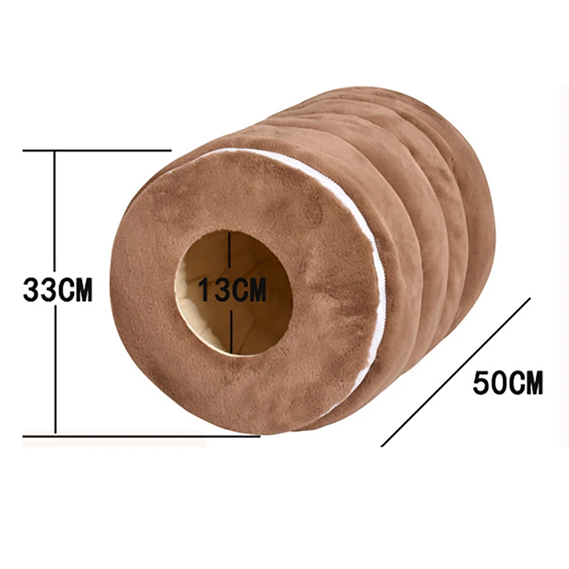 Складная круглая кровать Smartpet для кошек зимний теплый уютный плюшевый коврик