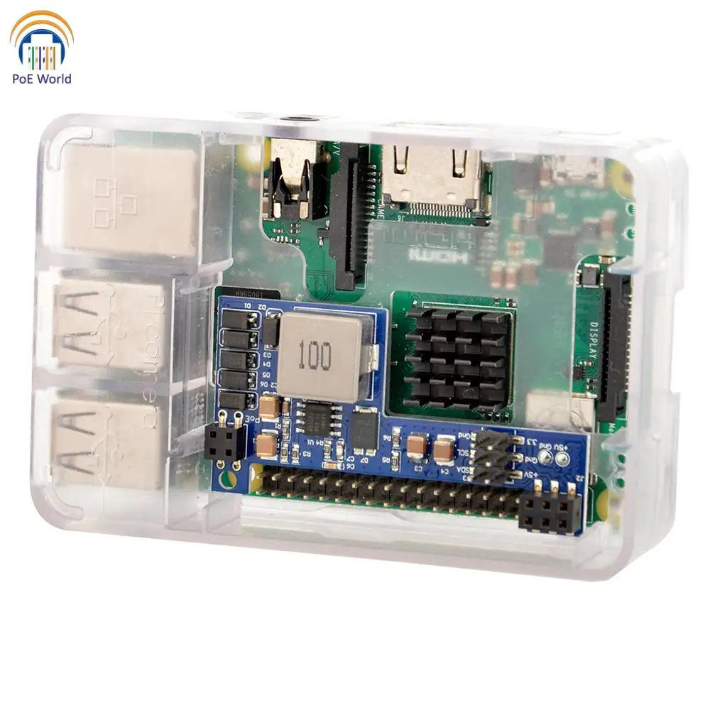 PoE World- Raspberry Pi 4 4B 3B + Plus Power Over Ethernet PI HAT 24 В Пассивный POE DC 5 2A | Мобильные телефоны и