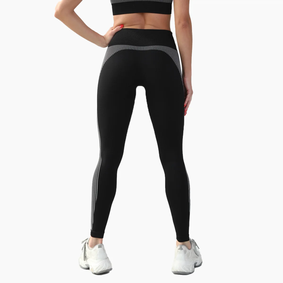 

2021 new European and American Fitness Yoga Pants fast dry sports high waist women's fitness pants